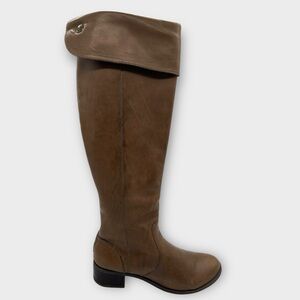 Seychelles Anthropologie Women Brown Leather Over the Knee Boots Size‎ 7.5.